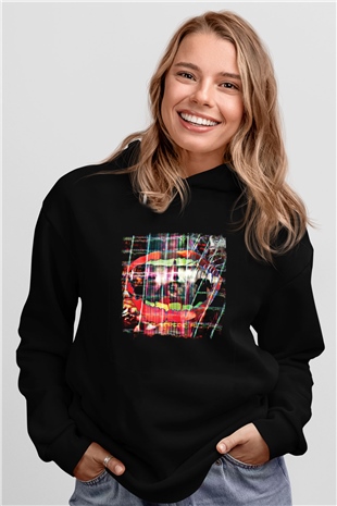 Animal Collective Baskılı Unisex Siyah Hoodie