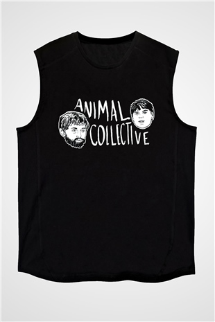 Animal Collective Siyah Unisex Kolsuz Tişört