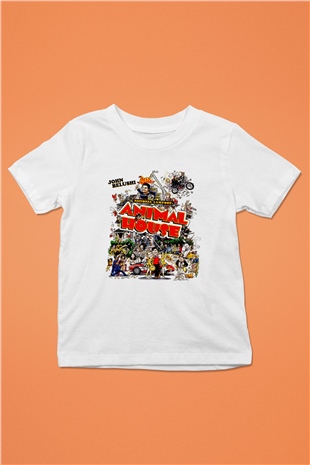 Animal House Beyaz Unisex  Çocuk Tişört