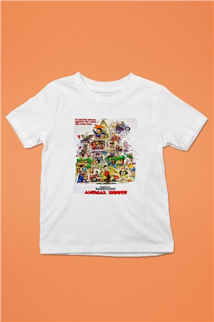 Animal House Beyaz Unisex  Çocuk Tişört