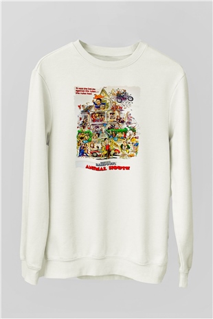Animal House Beyaz Unisex  Sweatshirt