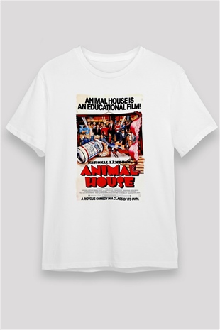Animal House Beyaz Unisex Tişört