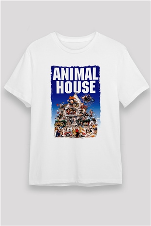 Animal House Beyaz Unisex Tişört