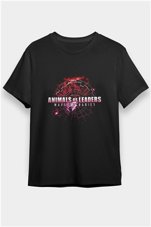 Animals as Leaders Baskılı Unisex Siyah Tişört