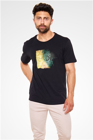 Animals as Leaders Baskılı Unisex Siyah Tişört