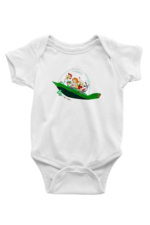 Animatör Baskılı Beyaz Unisex Bebek Body - Zıbın