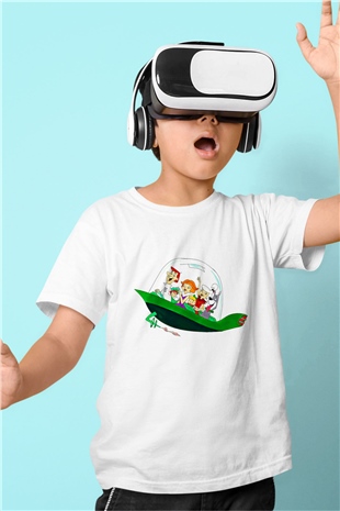 Animatör Baskılı Beyaz Unisex Çocuk Tişört