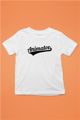 Animatör Beyaz Unisex Çocuk Tişört