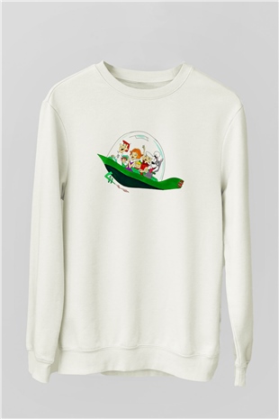 Animatör Beyaz Unisex Sweatshirt