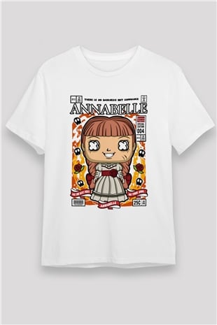 Annabelle Baskılı Unisex Beyaz Tişört