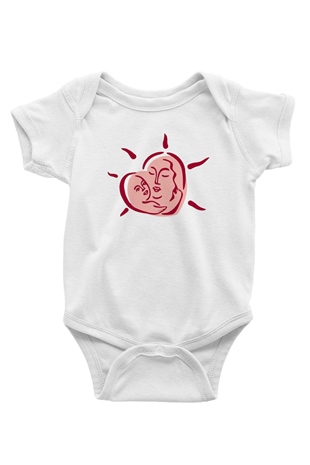 Anneler Günü Baskılı Beyaz Unisex Bebek Body - Zıbın