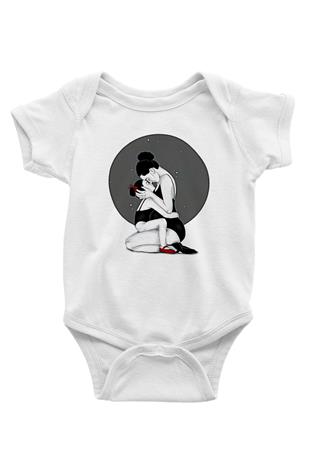 Anneler Günü Baskılı Beyaz Unisex Bebek Body - Zıbın