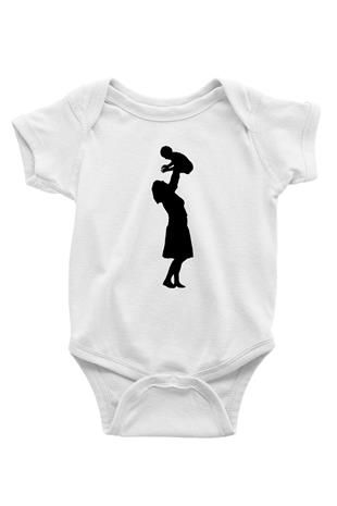 Anneler Günü Baskılı Beyaz Unisex Bebek Body - Zıbın