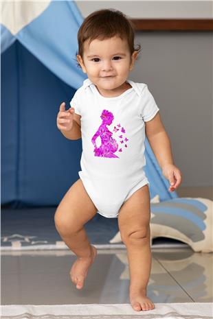 Anneler Günü Baskılı Beyaz Unisex Bebek Body - Zıbın