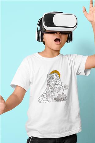 Anneler Günü Baskılı Beyaz Unisex Beyaz Çocuk Tişört - Tshirt
