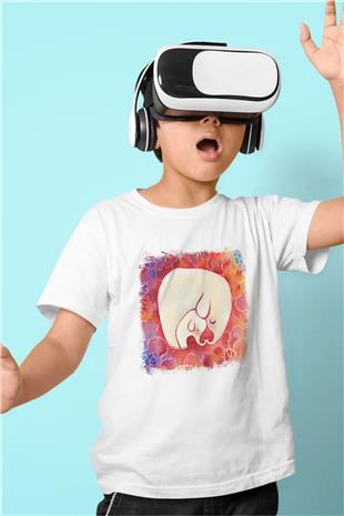 Anneler Günü Baskılı Beyaz Unisex Beyaz Çocuk Tişört - Tshirt