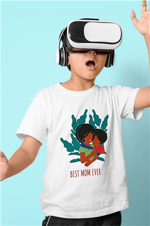 Anneler Günü Baskılı Beyaz Unisex Beyaz Çocuk Tişört - Tshirt
