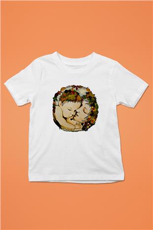Anneler Günü Baskılı Beyaz Unisex Beyaz Çocuk Tişört - Tshirt