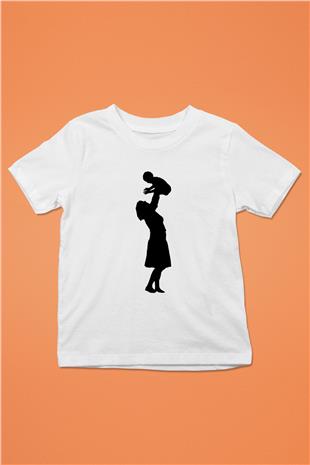 Anneler Günü Baskılı Beyaz Unisex Beyaz Çocuk Tişört - Tshirt