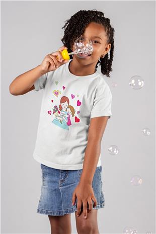 Anneler Günü Baskılı Beyaz Unisex Beyaz Çocuk Tişört - Tshirt