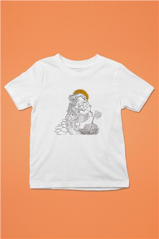 Anneler Günü Baskılı Beyaz Unisex Beyaz Çocuk Tişört - Tshirt