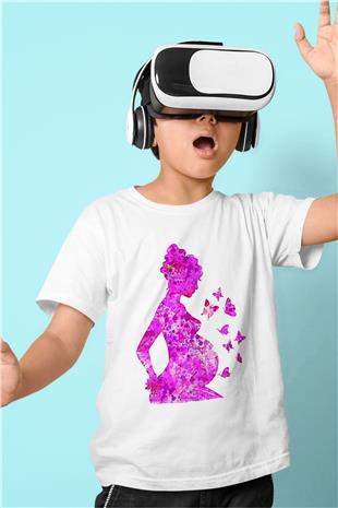Anneler Günü Baskılı Beyaz Unisex Beyaz Çocuk Tişört - Tshirt