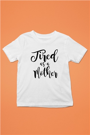 Anneler Günü Baskılı Beyaz Unisex Çocuk Tişört