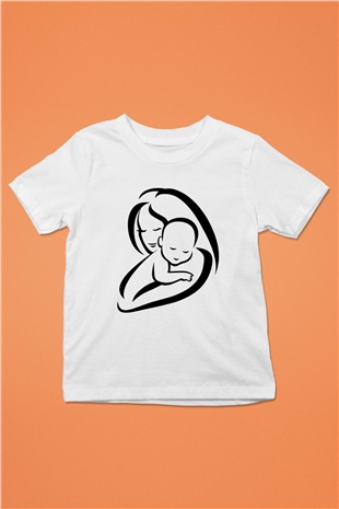 Anneler Günü Baskılı Beyaz Unisex Çocuk Tişört