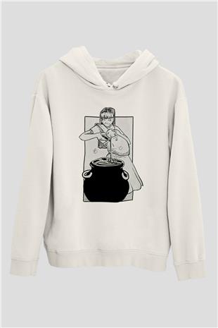 Anneler Günü Baskılı Beyaz Unisex Hoodie