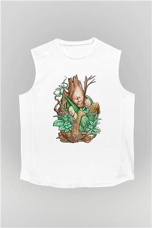 Anneler Günü Baskılı Beyaz Unisex Kolsuz Tişört - Tshirt