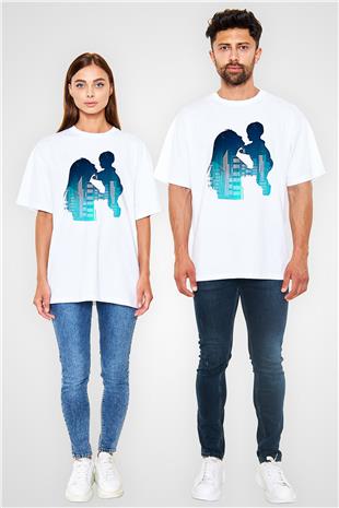 Anneler Günü Baskılı Beyaz Unisex Oversize Tişört - Tshirt