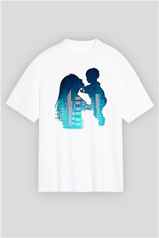 Anneler Günü Baskılı Beyaz Unisex Oversize Tişört - Tshirt