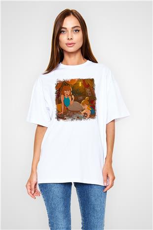 Anneler Günü Baskılı Beyaz Unisex Oversize Tişört - Tshirt