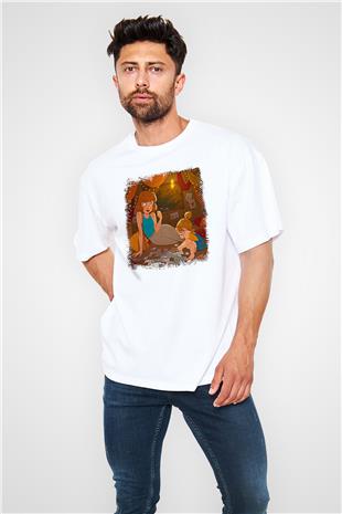 Anneler Günü Baskılı Beyaz Unisex Oversize Tişört - Tshirt