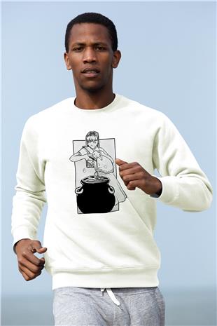 Anneler Günü Baskılı Beyaz Unisex Sweatshirt