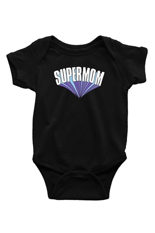 Anneler Günü Baskılı Unisex Siyah Bebek Body - Zıbın
