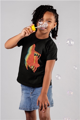 Anneler Günü Baskılı Unisex Siyah Çocuk Tişört - Tshirt