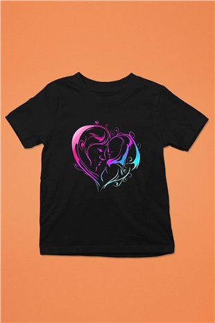 Anneler Günü Baskılı Unisex Siyah Çocuk Tişört - Tshirt