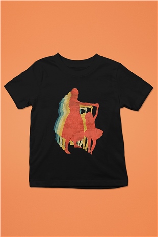 Anneler Günü Baskılı Unisex Siyah Çocuk Tişört - Tshirt