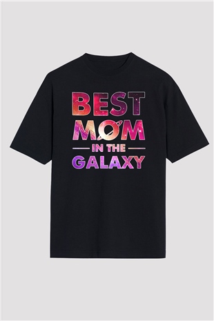 Anneler Günü Baskılı Unisex Siyah Oversize Tişört - Tshirt