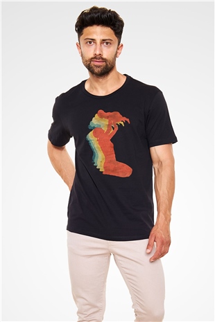 Anneler Günü Baskılı Unisex Siyah Tişört - Tshirt