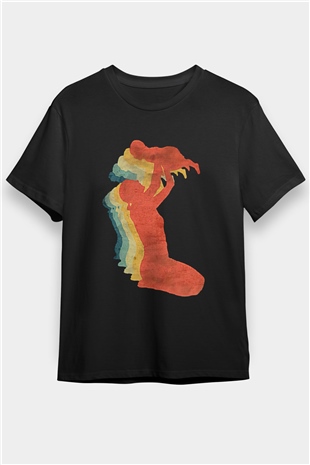 Anneler Günü Baskılı Unisex Siyah Tişört - Tshirt