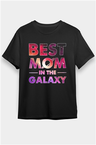 Anneler Günü Baskılı Unisex Siyah Tişört - Tshirt