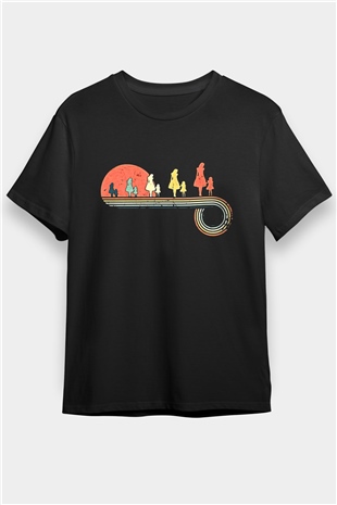 Anneler Günü Baskılı Unisex Siyah Tişört - Tshirt