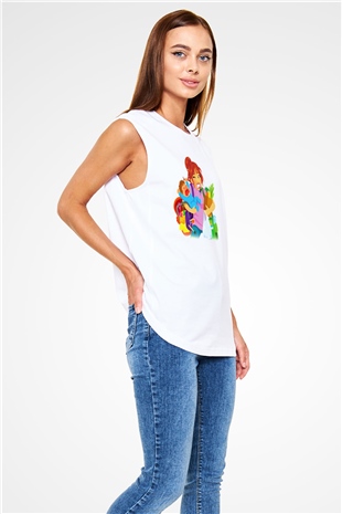 Anneler Günü Beyaz Unisex Kolsuz Tişört