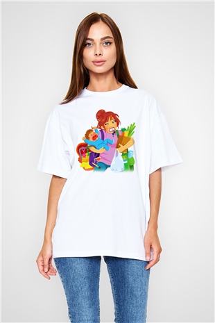Anneler Günü Beyaz Unisex Oversize Tişört T-Shirt