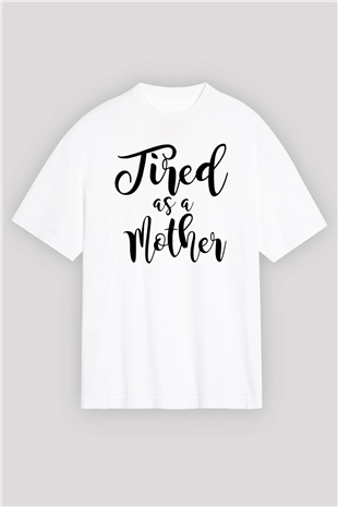 Anneler Günü Beyaz Unisex Oversize Tişört T-Shirt