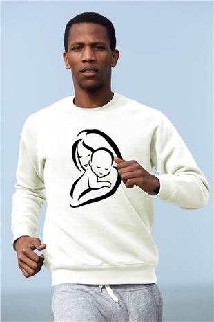 Anneler Günü Beyaz Unisex Sweatshirt