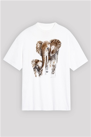 Anneler Günü Beyaz Oversize Tişört Oversize T-shirt - TişörtFabrikası