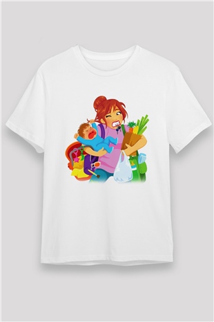 Anneler Günü Beyaz Unisex Tişört T-Shirt - TişörtFabrikası